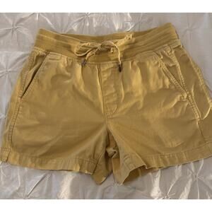 Orvis Shorts Womens Yellow Cotton Blend Summer Beach Size S